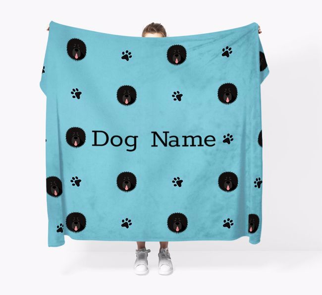 'Paw Pattern' - Personalised {breedFullName} Blanket